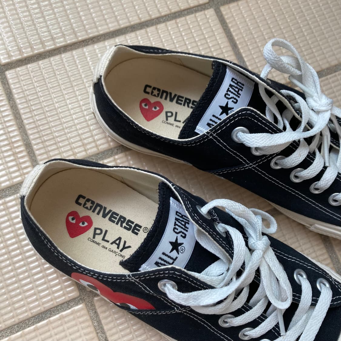거의새것) 정품 꼼데가르송 컨버스 블랙 로우 270, 275 상품이미지3