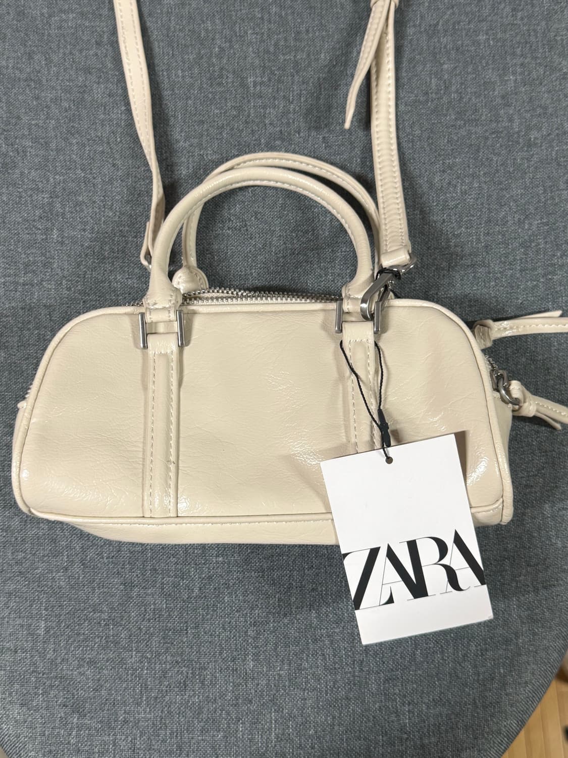 새상품) 자라 아이보리 미니 숄더백 상품이미지3