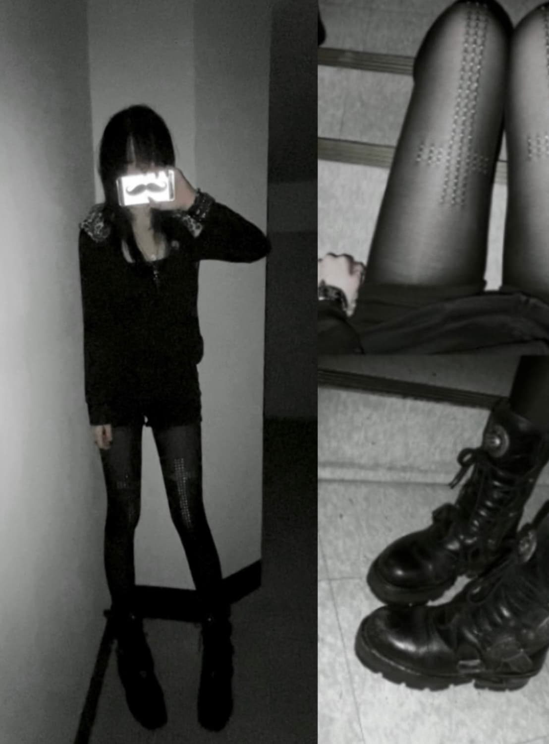 갸루 펑크 호피 스컬 후드집업 상품이미지2