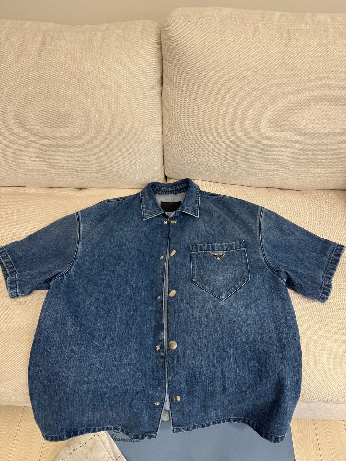 프라다 데님 자켓 M 상품이미지1