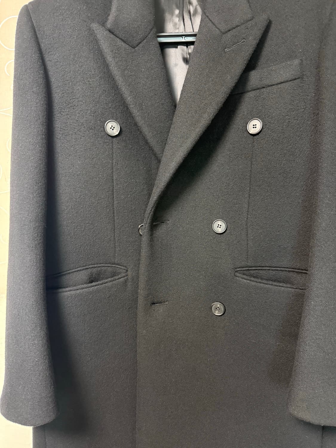 stu,stu office 더블 블랙코트 L사이즈 팝니다 상품이미지2