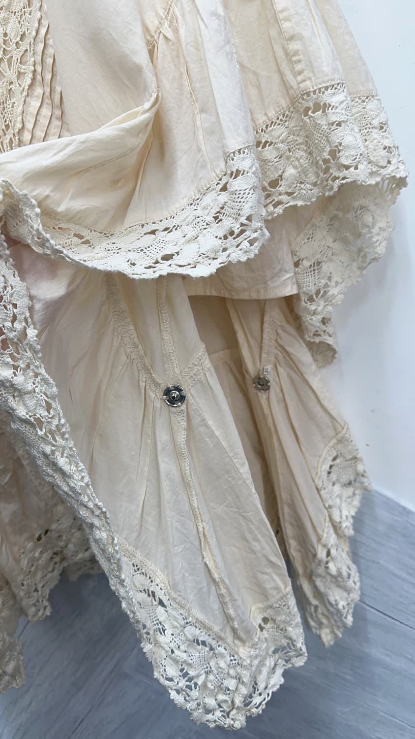 🤍하구미의 레이스 케이프 코디세트🤍 히피 그런지 모리걸 롱 스커트 상품이미지6