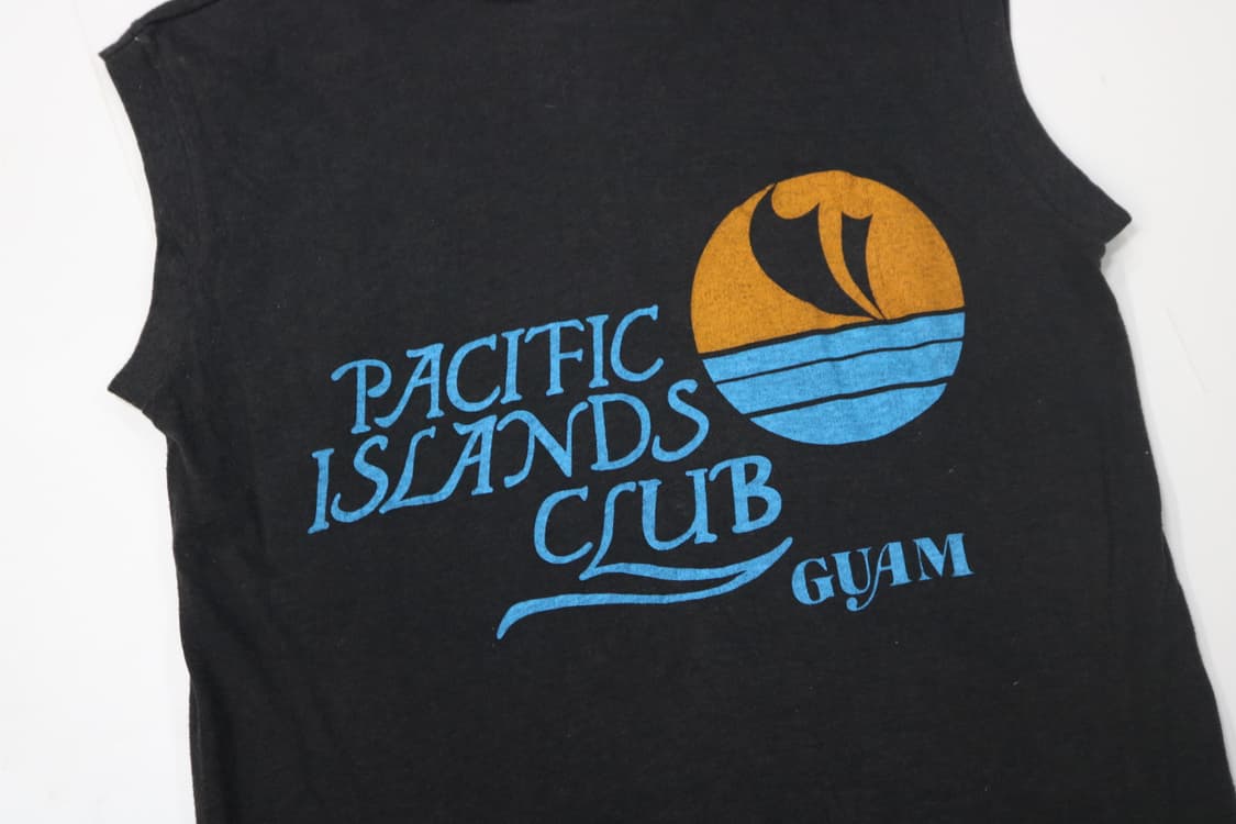 스테드만 Stedman 괌 퍼시픽 아일랜드 클럽 빈티지 슬리브리스 티셔츠 상품이미지6