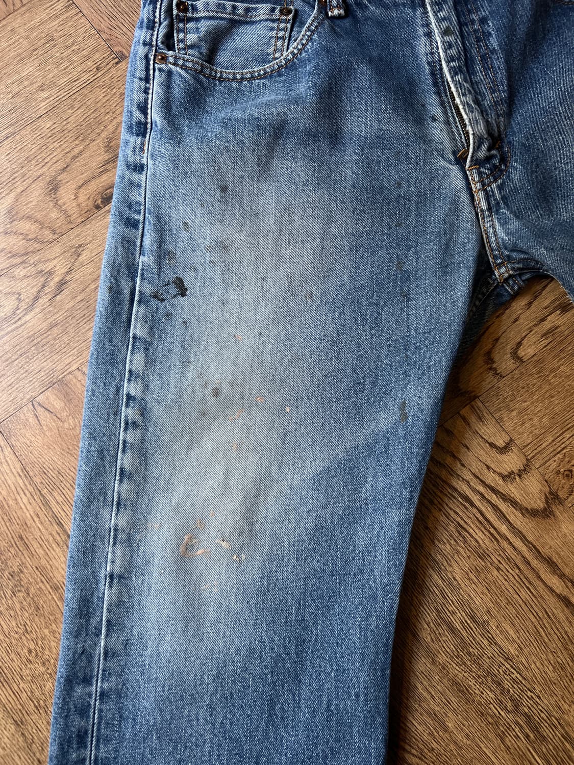 [36]리바이스 505 더티워싱 레귤러 스트레이트 데님 팬츠 상품이미지4