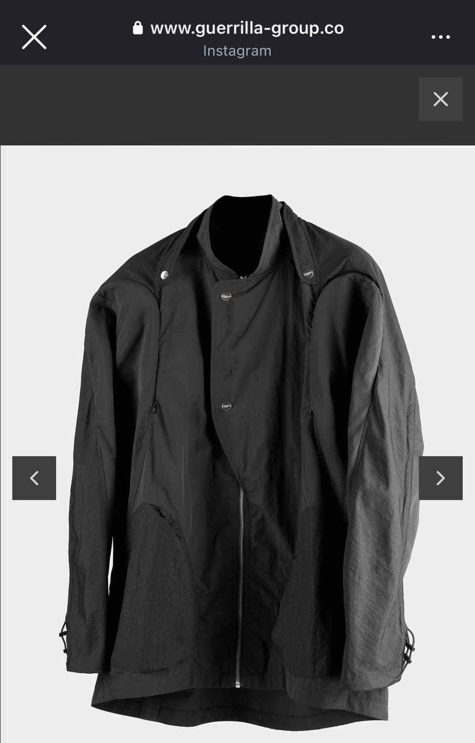 대만 테크웨어 브랜드 게릴라 그룹 야상 바람막이 카키 상품이미지1