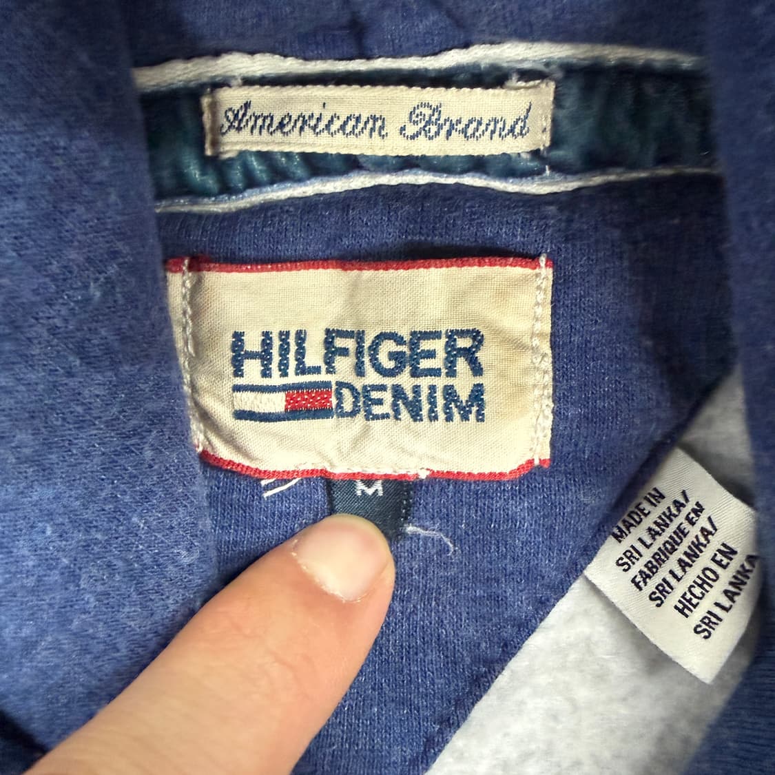 (M)타미 힐피거 Tommy hilfiger 스펠아웃 후드티셔츠(네이비) 상품이미지2