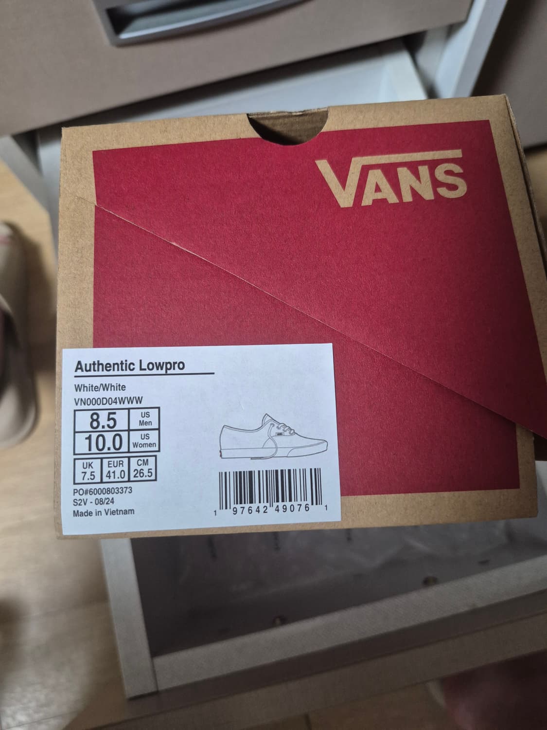 265)반스 어센틱 프로 로우 화이트 상품이미지4