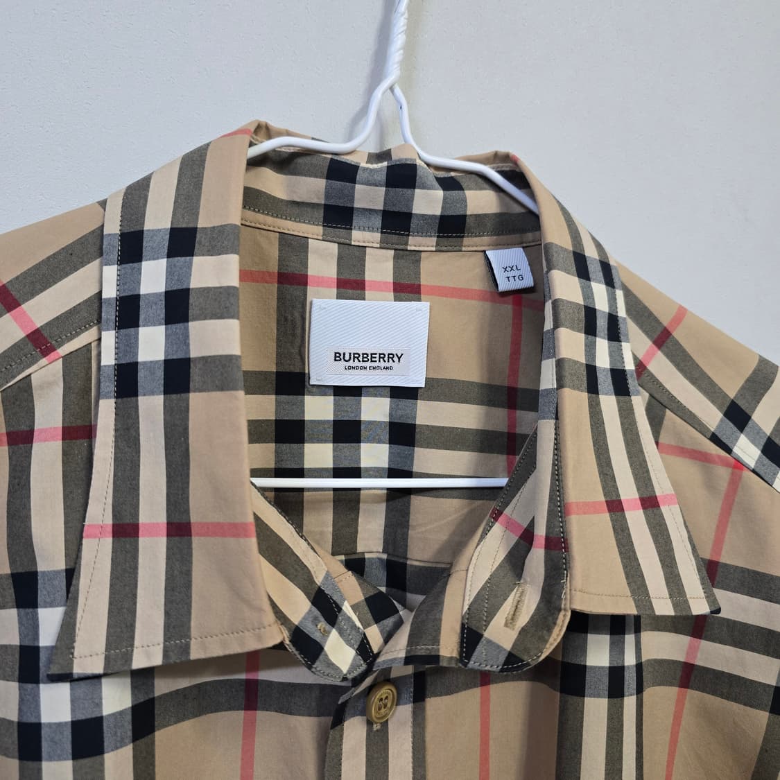 정품 신형 버버리 노바 체크셔츠 XXL 상품이미지2