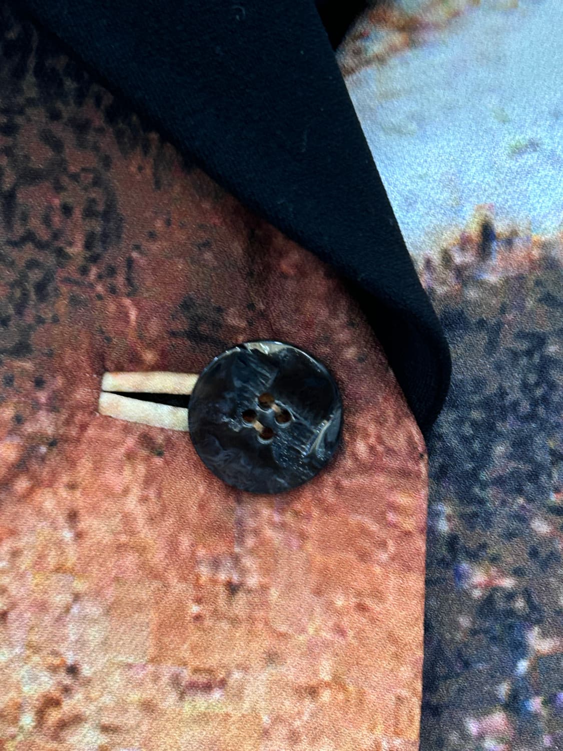 이상봉 아트 패턴 원버튼 봄코트 자켓 82사이즈 상품이미지6