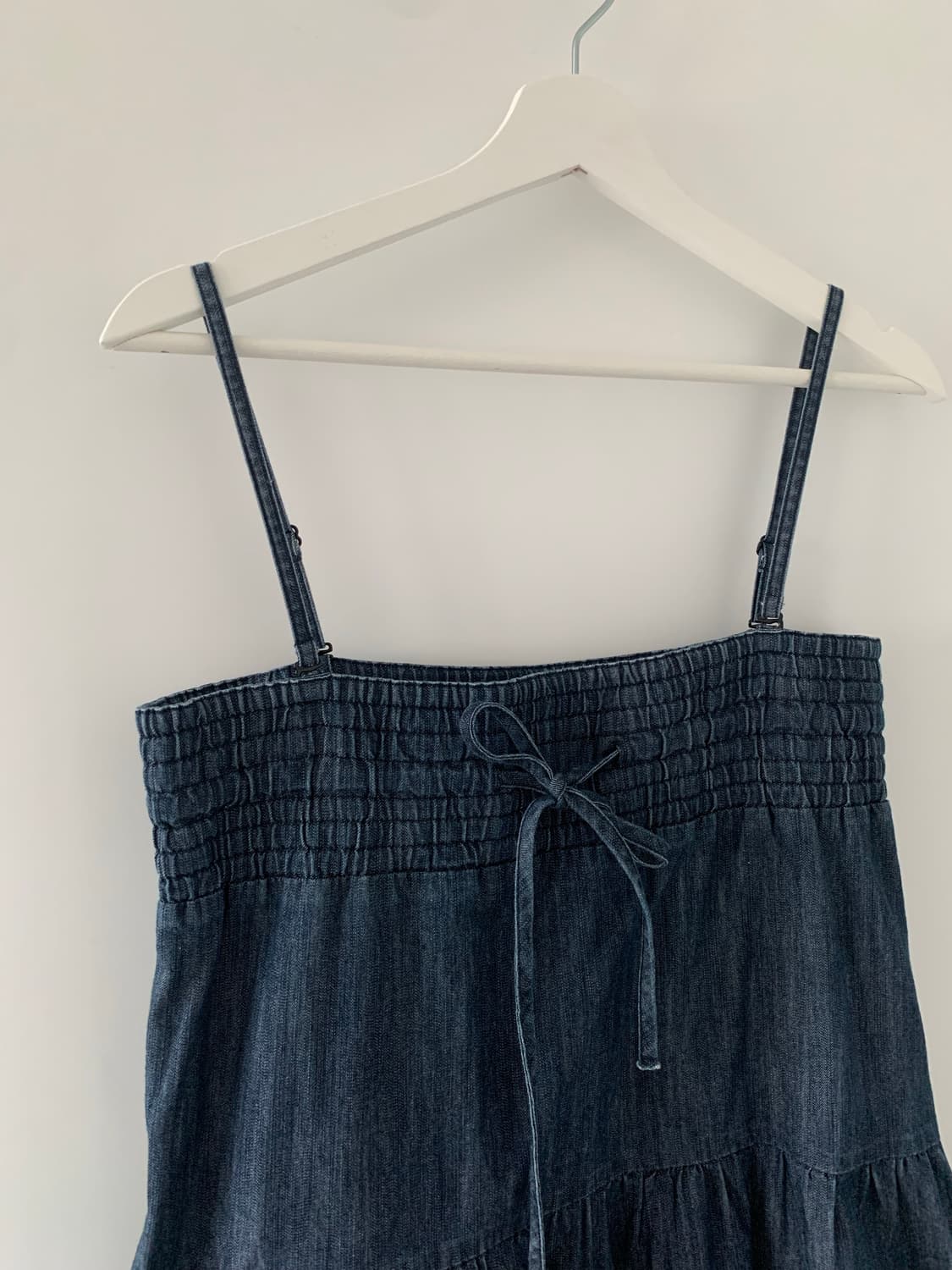 리본 데님 원피스 상품이미지2