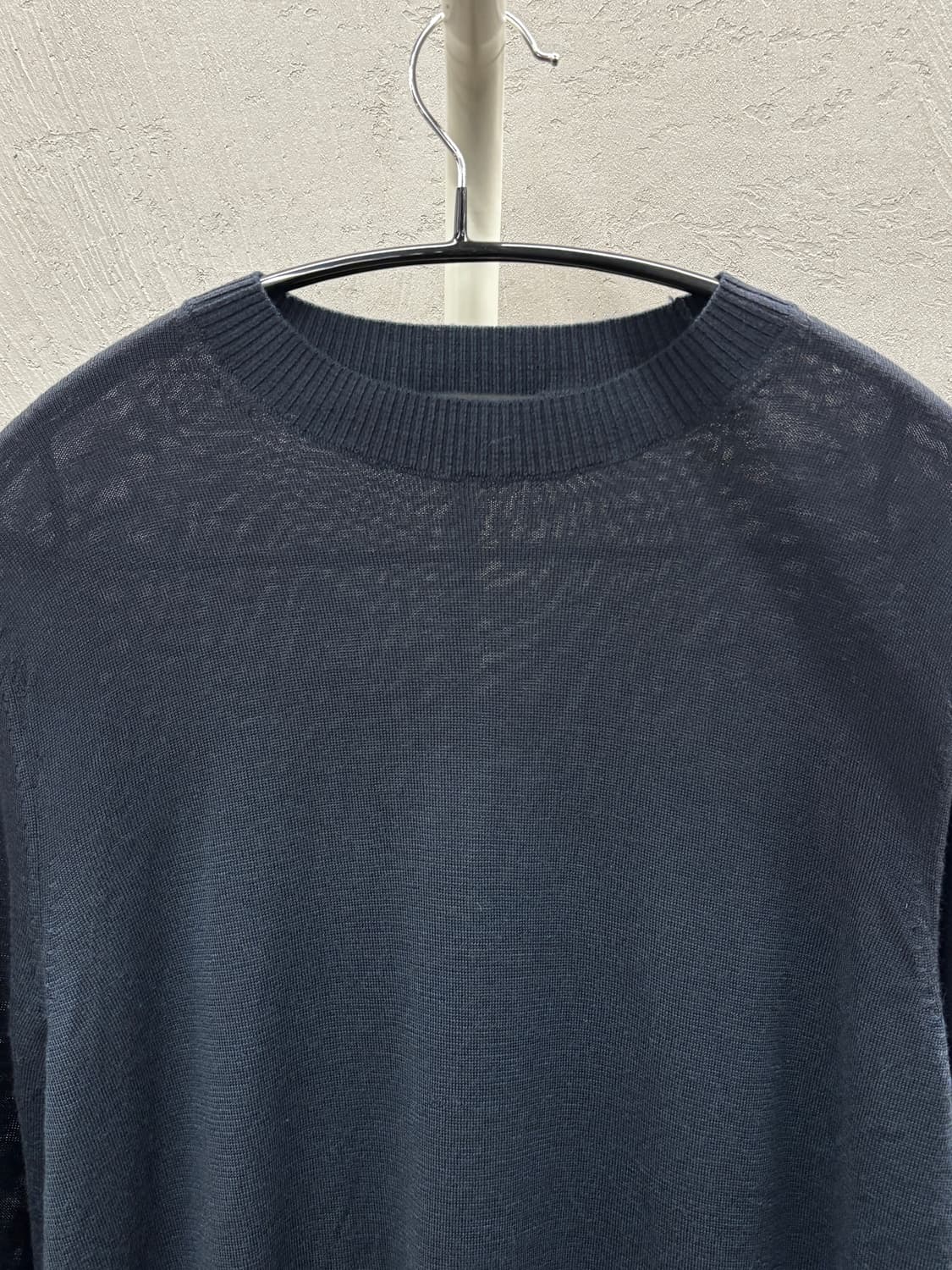 띠어리 시스루 니트 네이비 M 상품이미지3