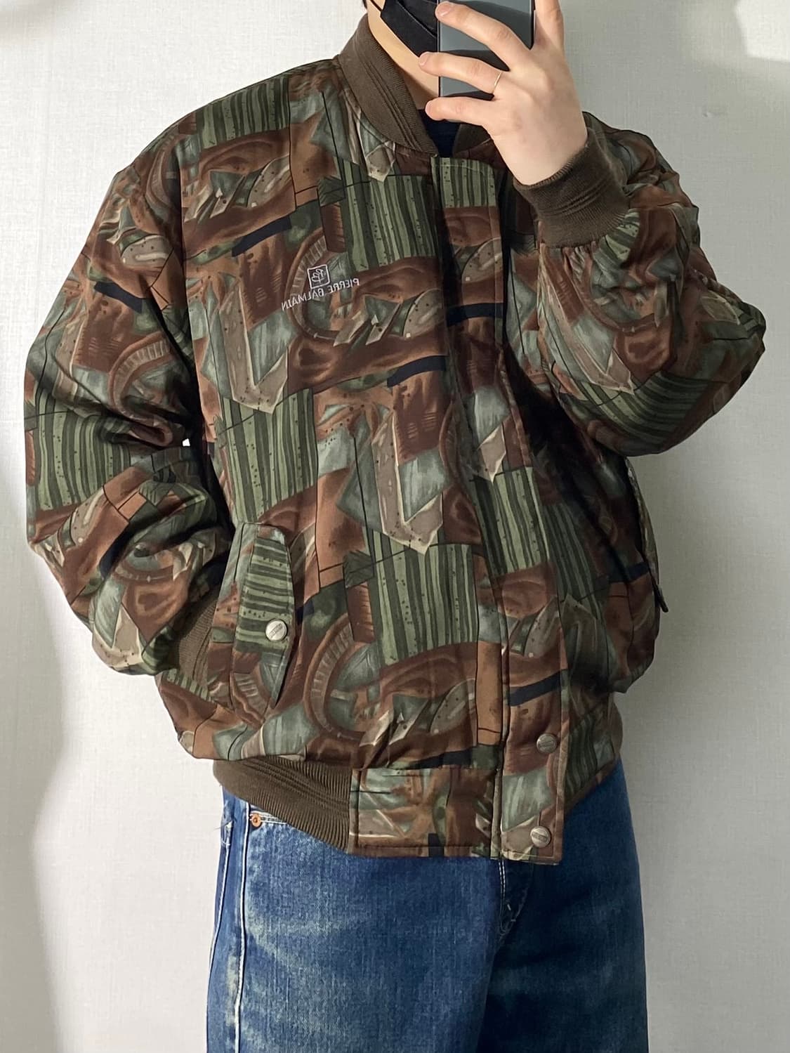[XL] 90s Pierre Balmain 발망 에스닉 블루종 자켓 상품이미지2