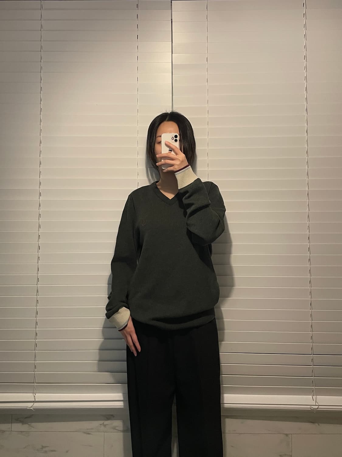 프레드페리 브이넥 니트 상품이미지1