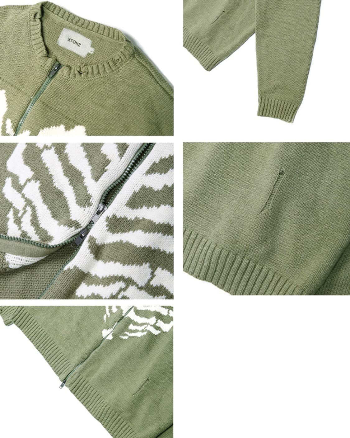 엑스톤즈 보운 니트 집업 상품이미지4