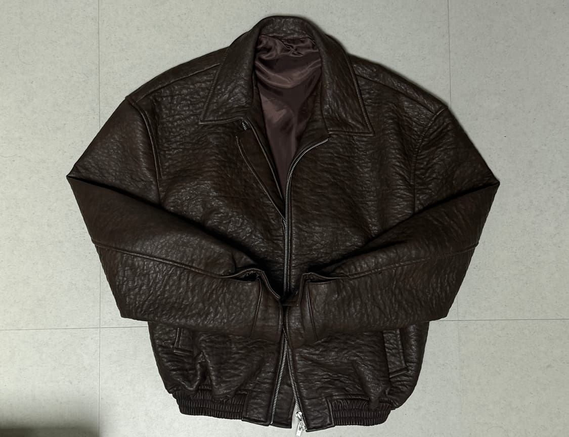 [L~XL]레더자켓 브라운 상품이미지1