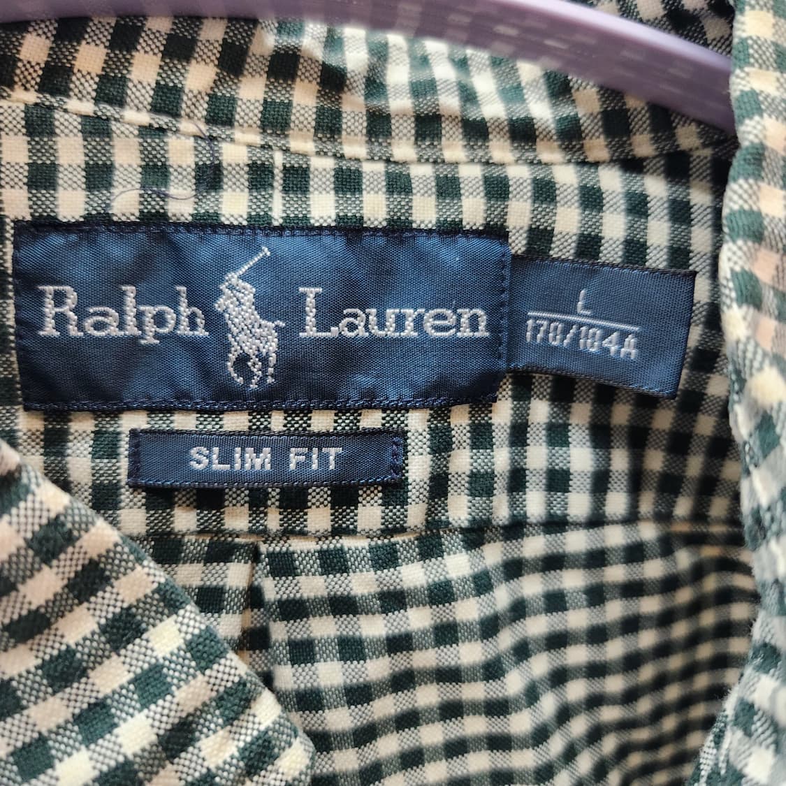 폴로 랄프로렌 깅엄체크 로고 셔츠 L(L) 상품이미지5
