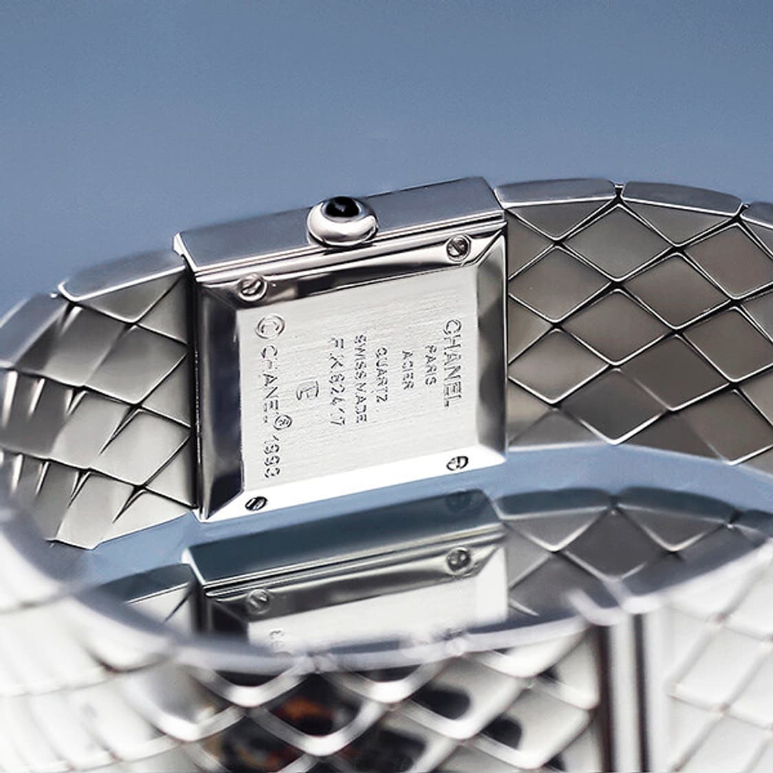 샤넬 블랙 퀼팅 다이얼 최고급 빅다이아 여성 스틸 시계 상품이미지5