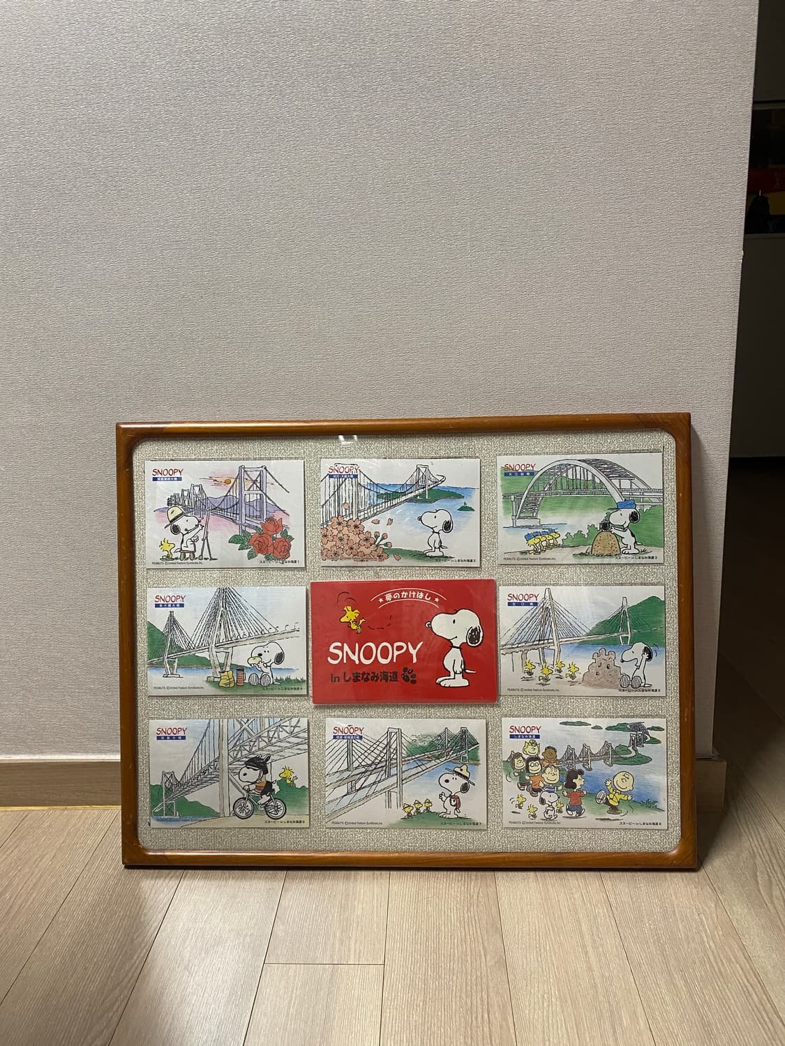 🐾 SNOOPY in 시마나미카이도한정 포스트카드 8종 액자 세트 상품이미지1