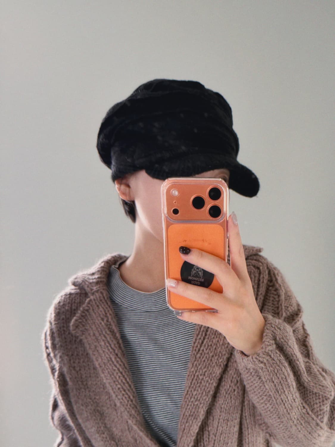 일본빈티지 주름 니트 캡모자 상품이미지1