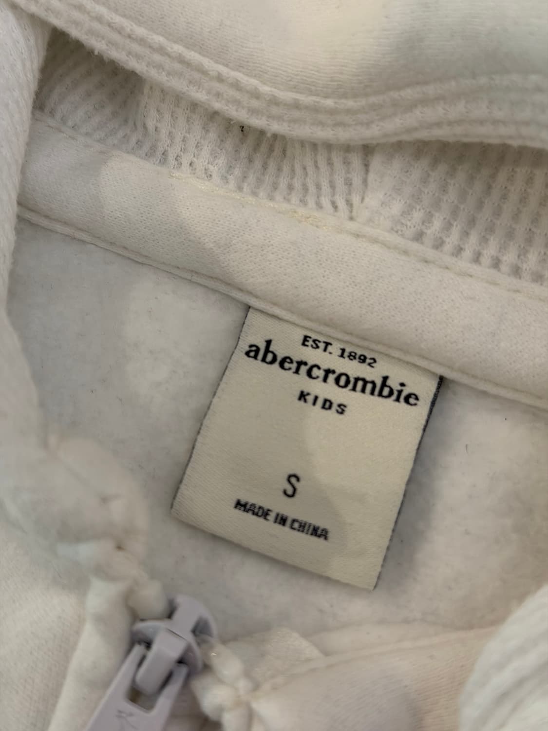 아베크롬비 대장급 딱붙핏 후드집업 화이트 상품이미지3