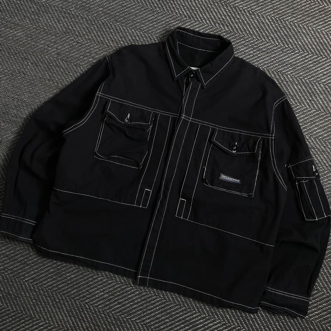 mrsandman 아카이브 스티치 워크 자켓 블랙 y 4280 상품이미지1