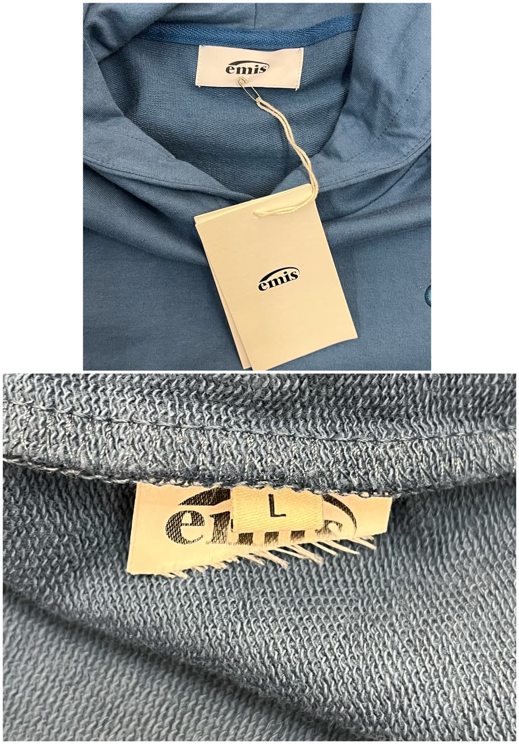 이미스 후드 긴팔티 블루 L #csz2445 상품이미지4