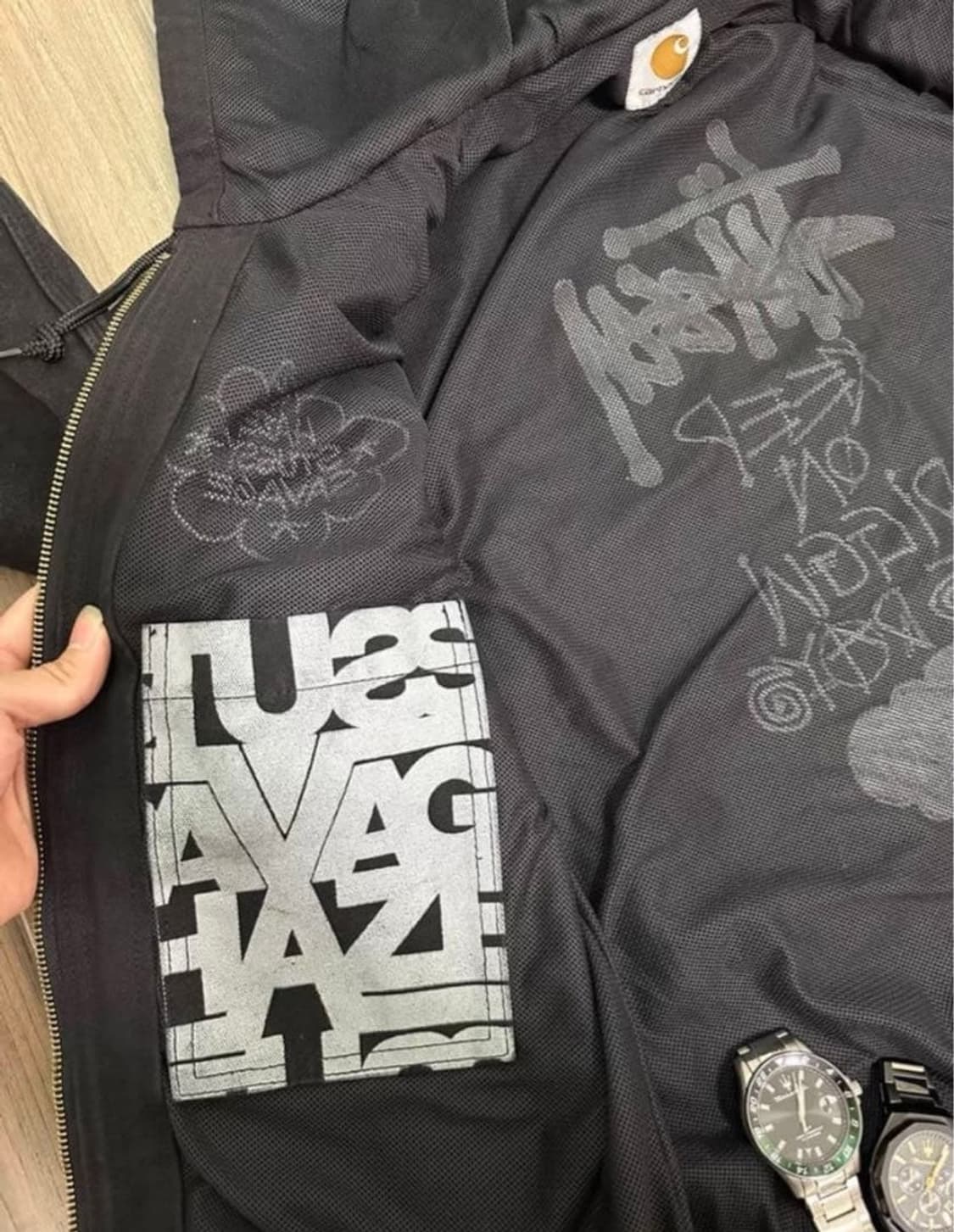 Carhartt×Haze×Stussy 엑티브 후드 자켓 m 상품이미지4