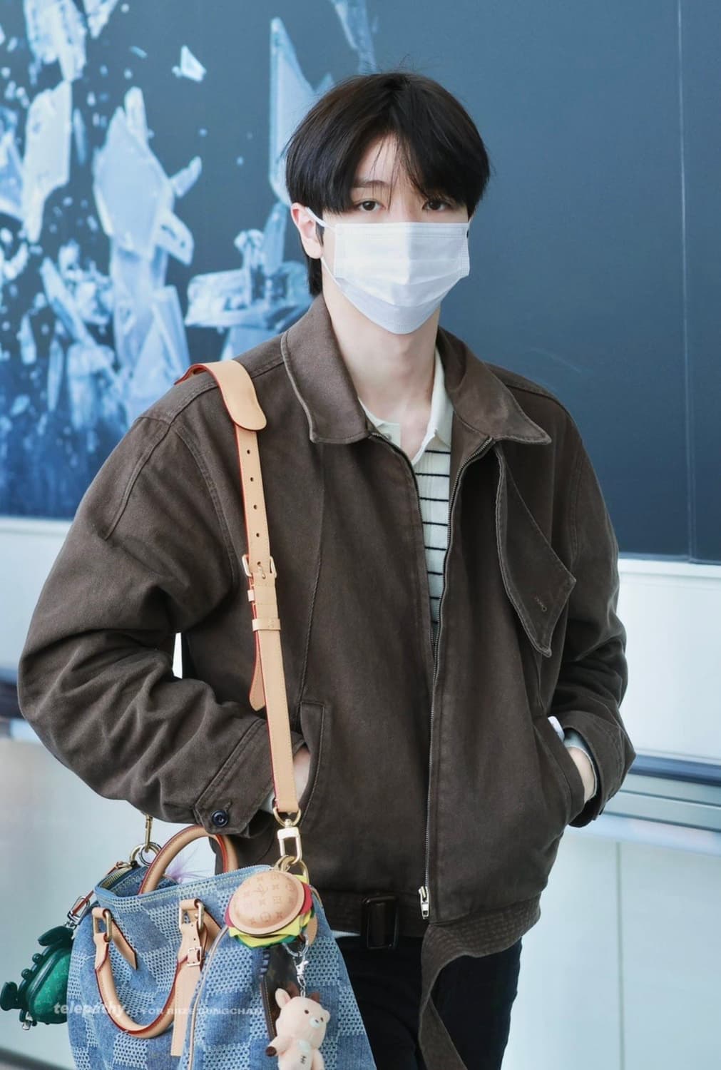 (M)렉토 24FW 빈티지 워시드 헤링턴 점퍼자켓 블루종 브라운 상품이미지6