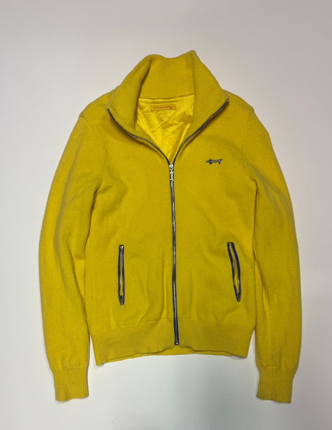 여성 루이까스텔 골프 방풍 울 니트 집업 상품이미지1