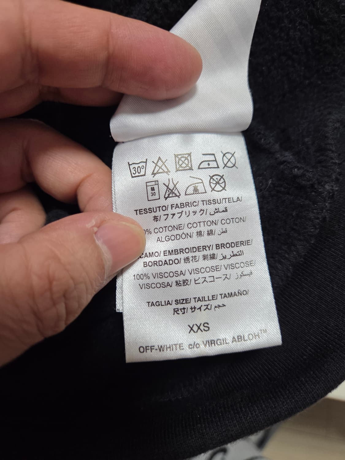 오프화이트 멀티 패치 오버핏 후드집업 상품이미지5