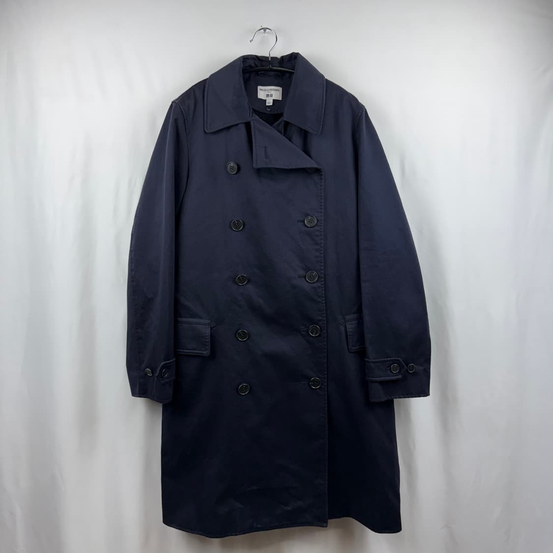(L) 유니클로 X 르메르 피그먼트 코튼 더블 트렌치 코트 네이비 상품이미지2