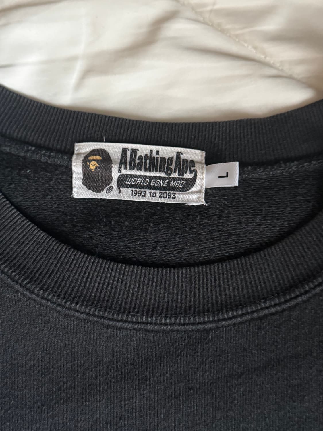 베이프 투톤 맨투맨 L 상품이미지2