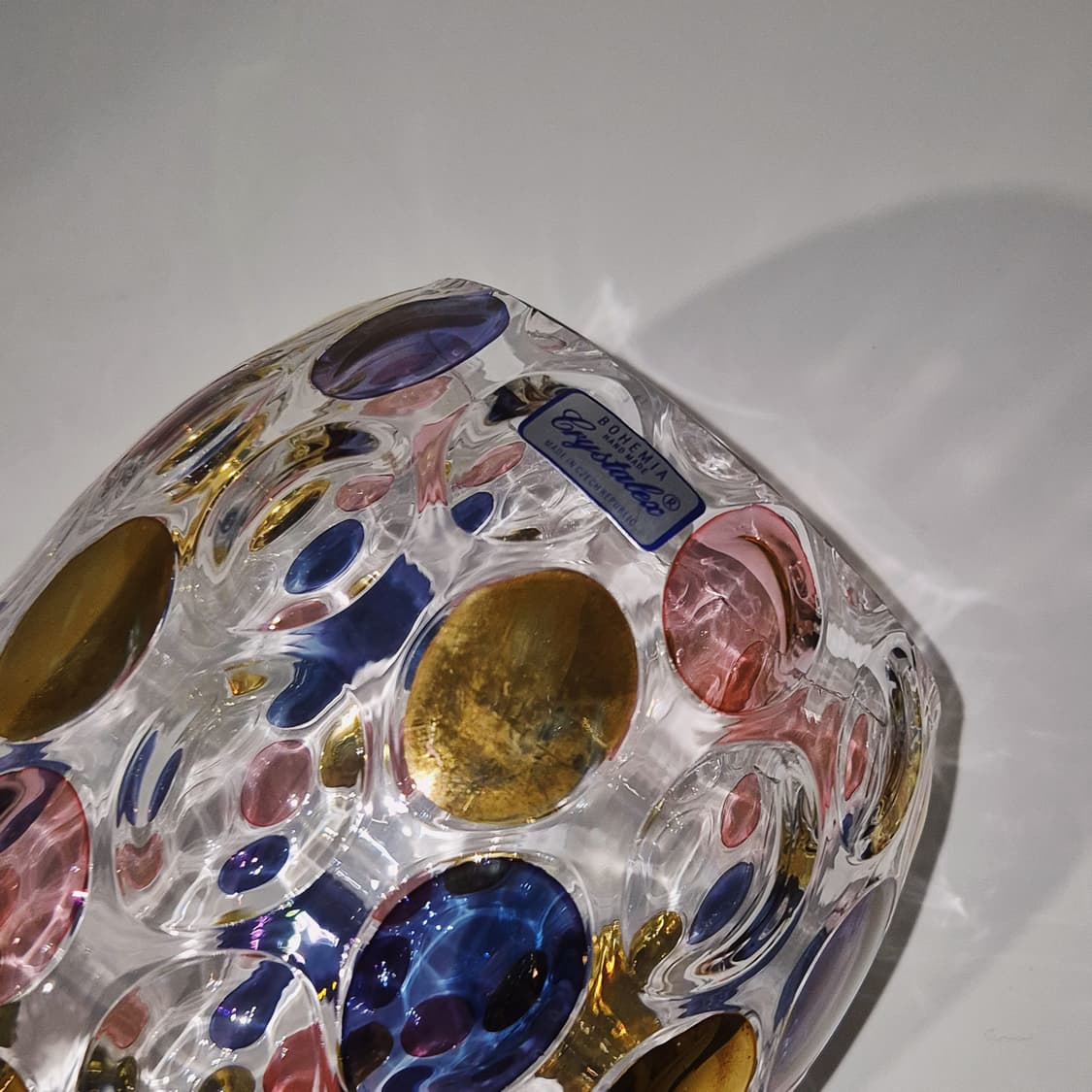 90s 체코 보헤미아 물방울 리드 크리스탈 꽃병 상품이미지10