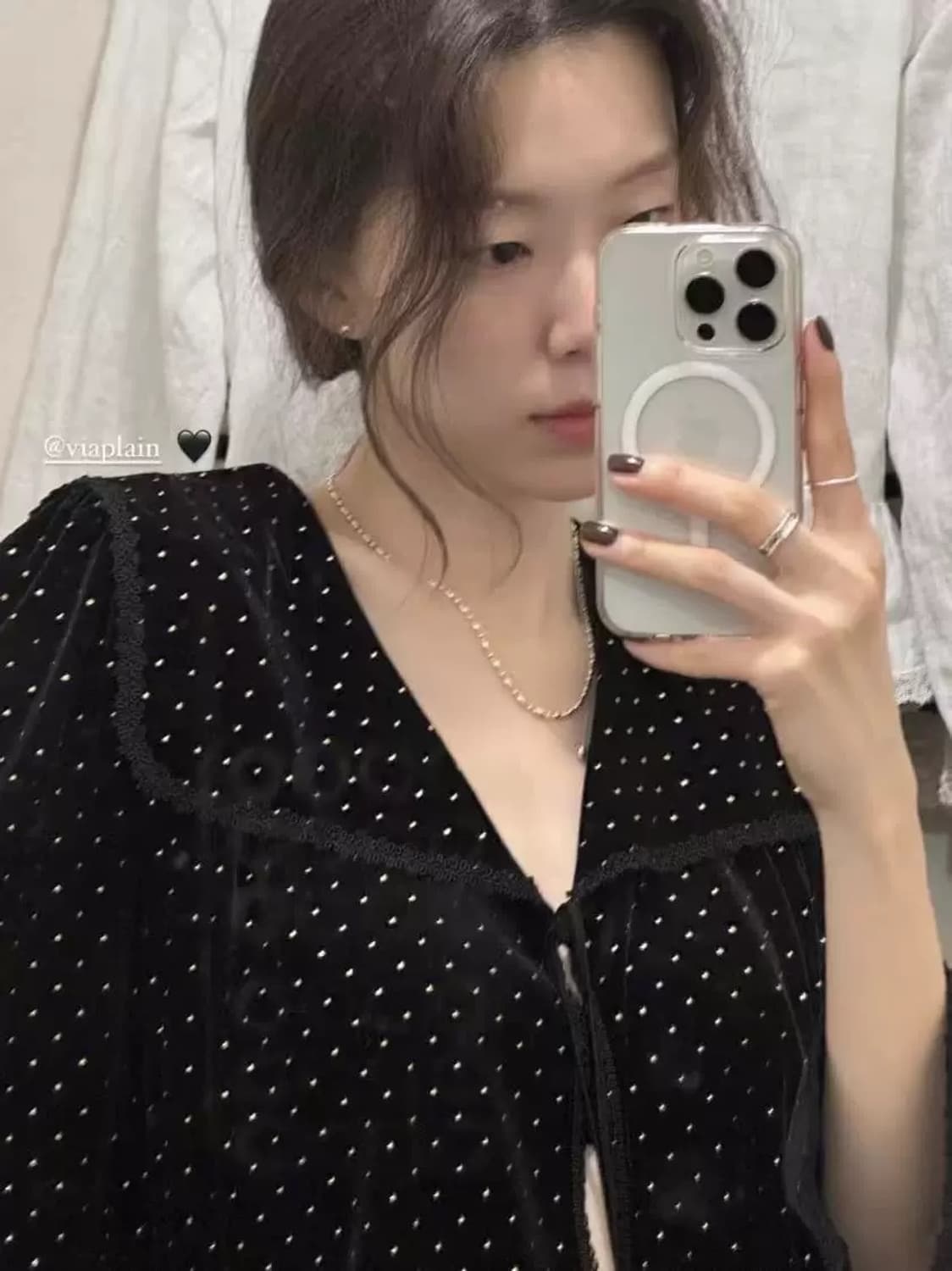 비아플레인 스텔라 도트 벨벳 자켓 상품이미지2