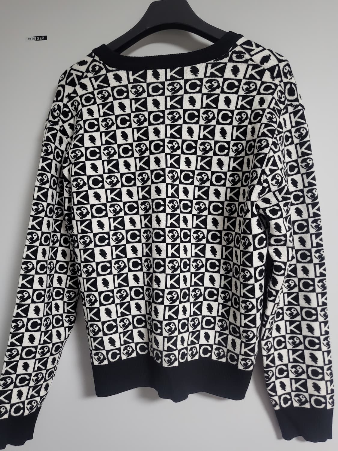 칸코 패턴 가디건 블랙 1사이즈 상품이미지2