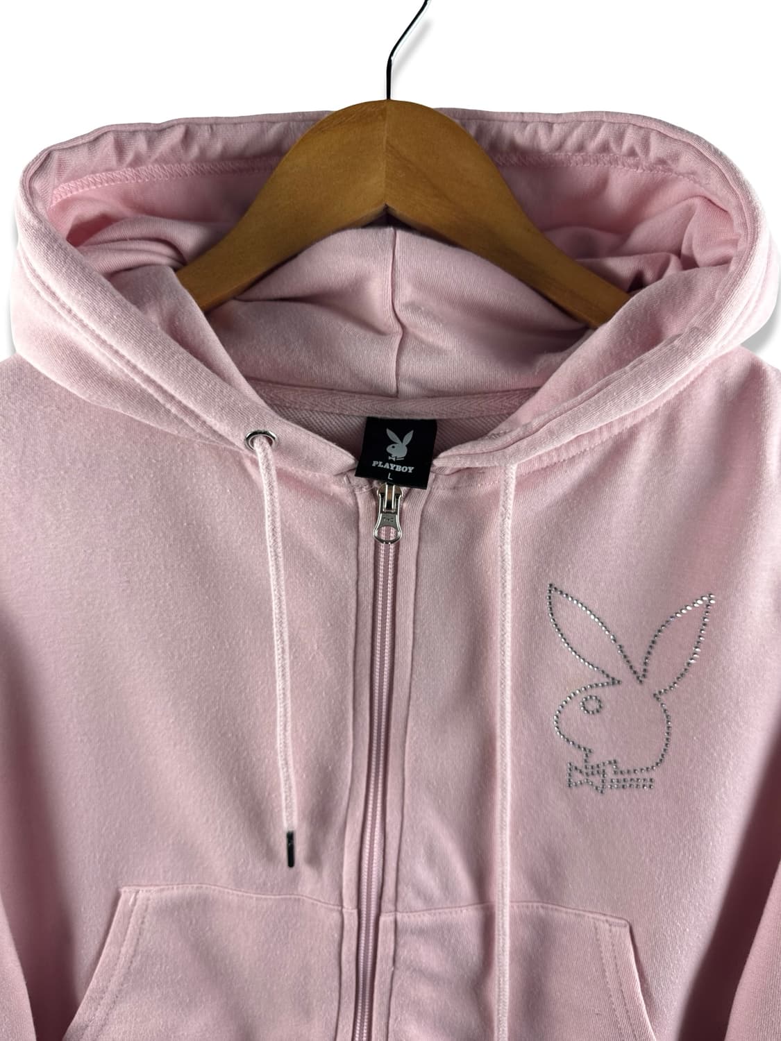 플레이보이 비즈버니 핑크 크롭후드집업2889 상품이미지4