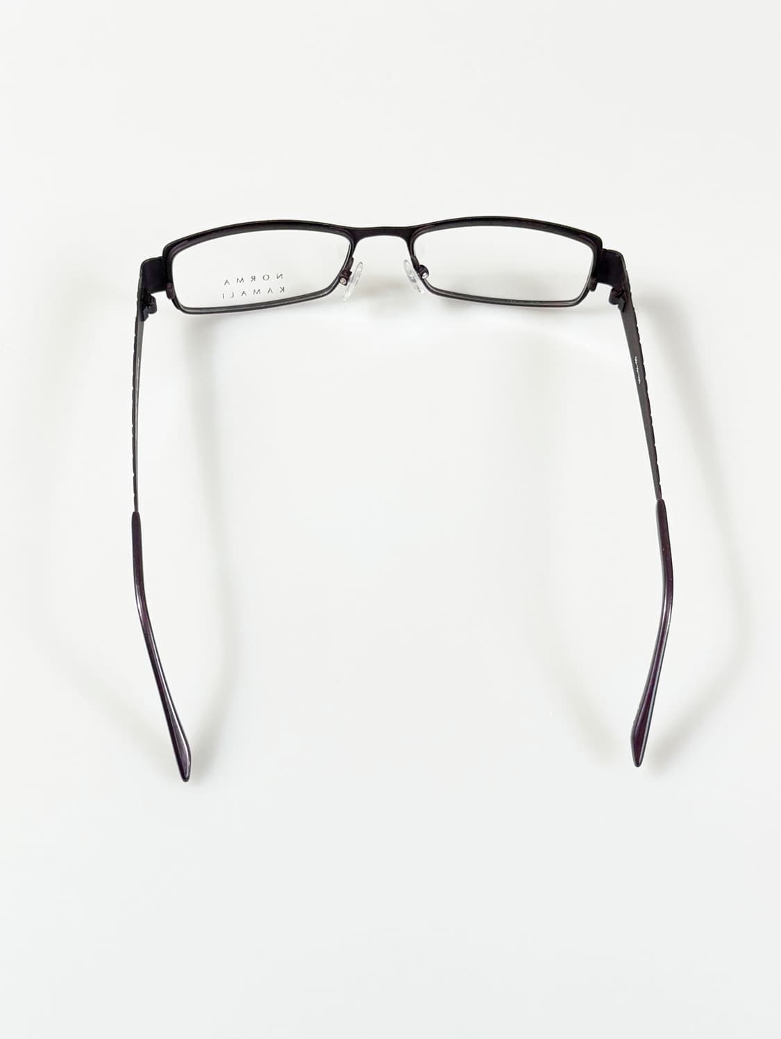 NORMA KAMALI 슬림 스퀘어 메탈 프레임 빈티지 안경 상품이미지5