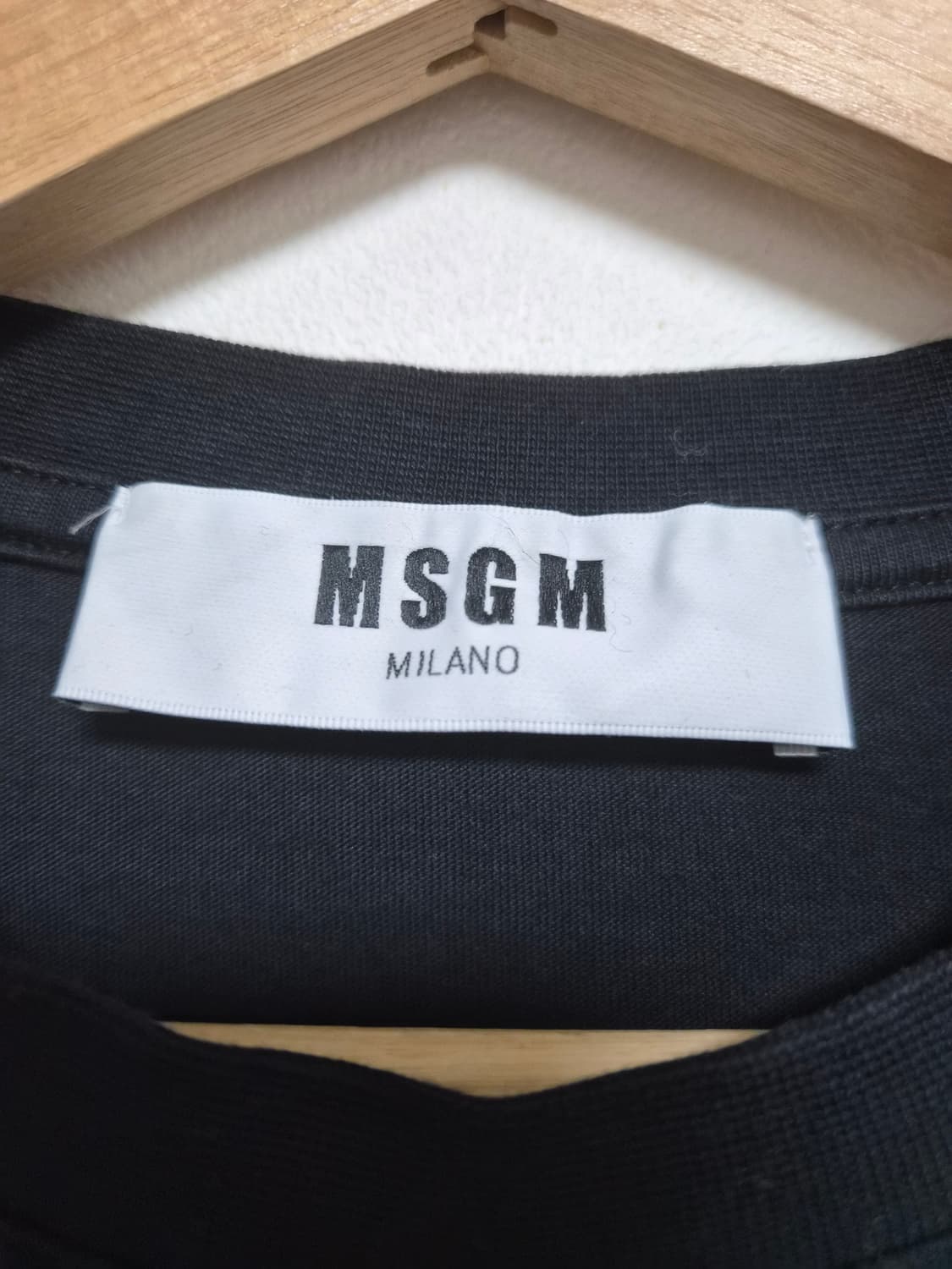 MSGM 빅로고 블랙 반팔 티셔츠 L - T120 상품이미지4