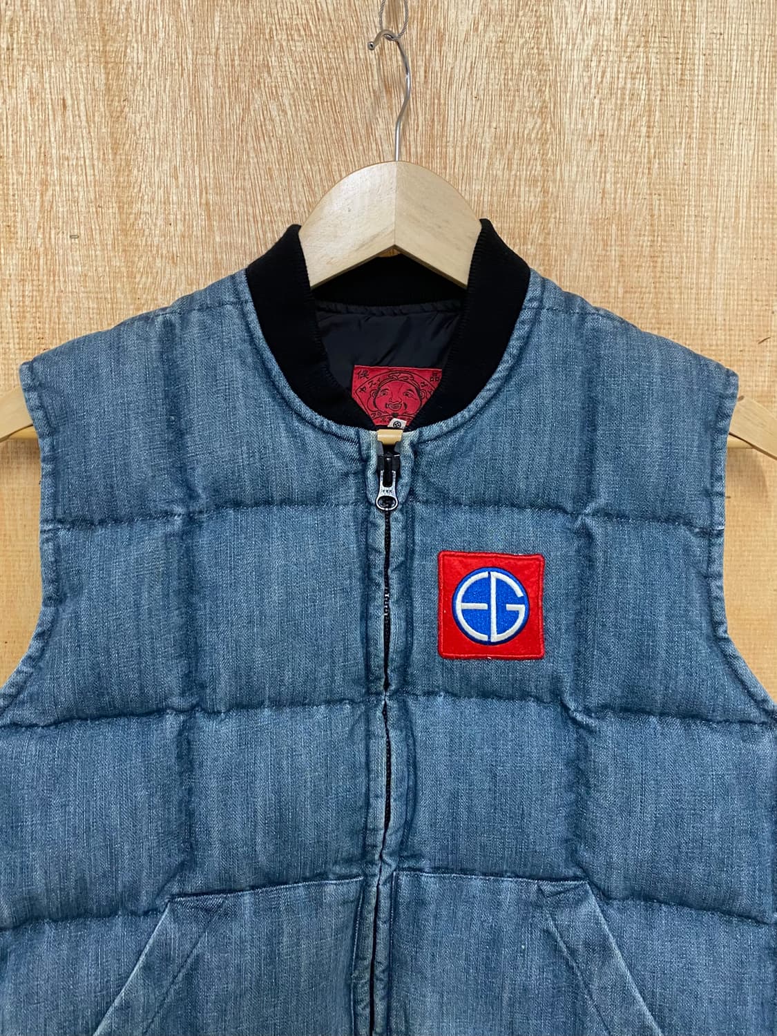 EVISU JAPAN denim padding vest 에비수 재팬 패딩 상품이미지3