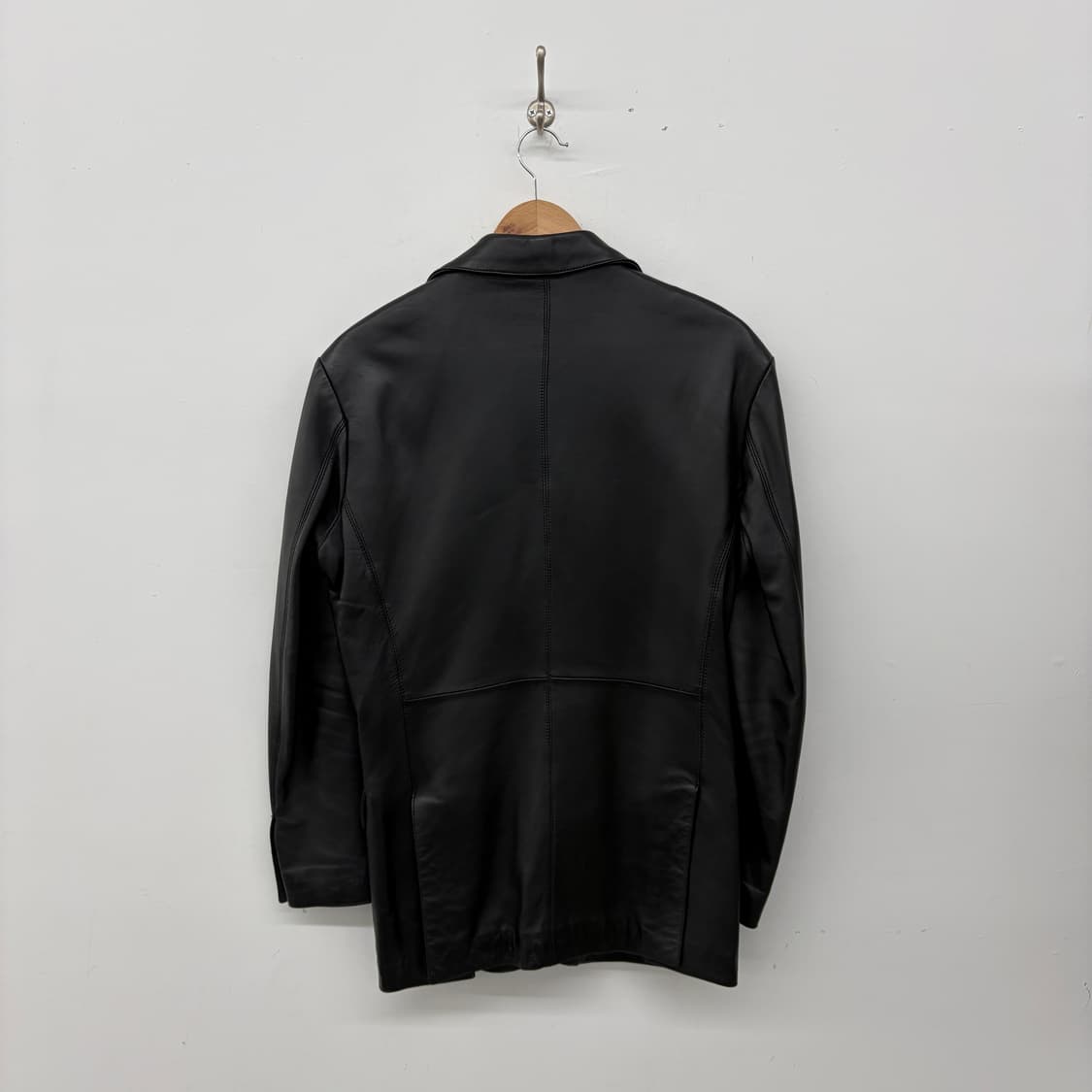 CHIFFONS 빈티지 양가죽 자켓 블랙 남성M 상품이미지4