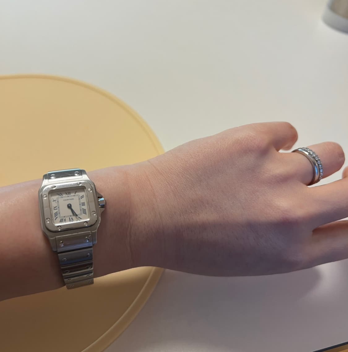 정품 까르띠에 산토스갈베 스틸스몰 블루 인덱스쿼츠)가격고정 상품이미지1