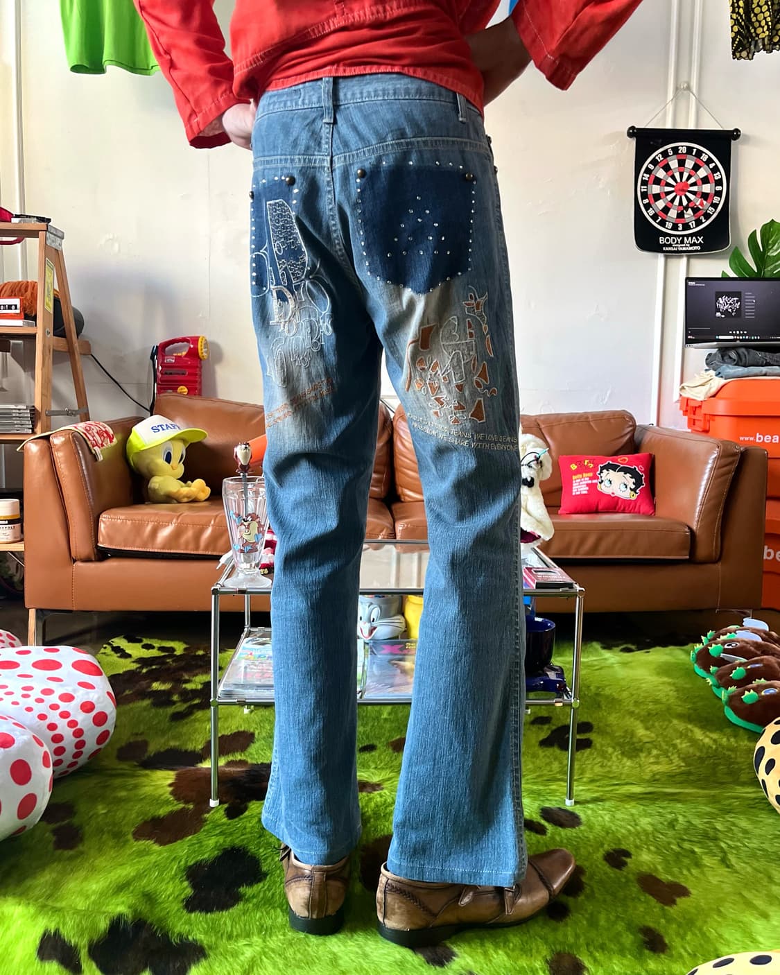 90-00s RENAULT JEANS Japan Flare Jeans 상품이미지3