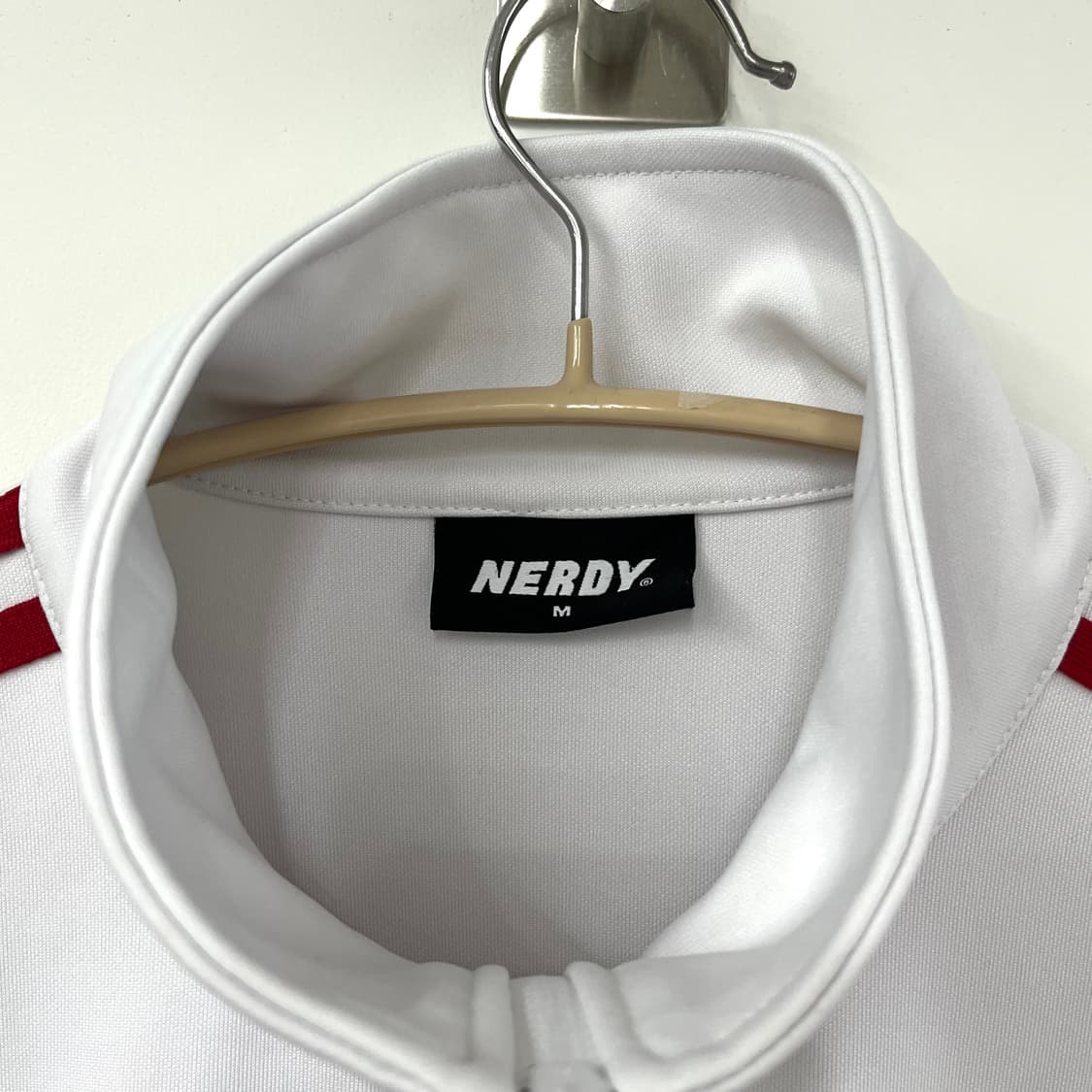 널디 레드 사이드라인 화이트 흰빨 트랙탑 져지 상품이미지6