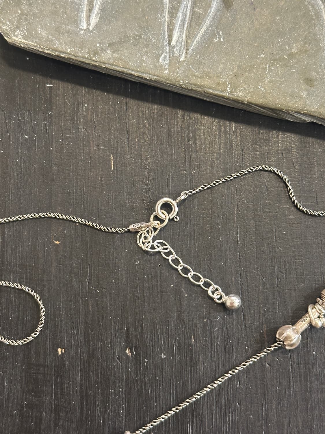 Musta karensilver mix necklace 상품이미지3