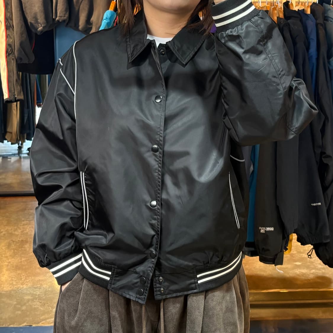 파르티멘토 블랙 봄버 자켓 상품이미지1