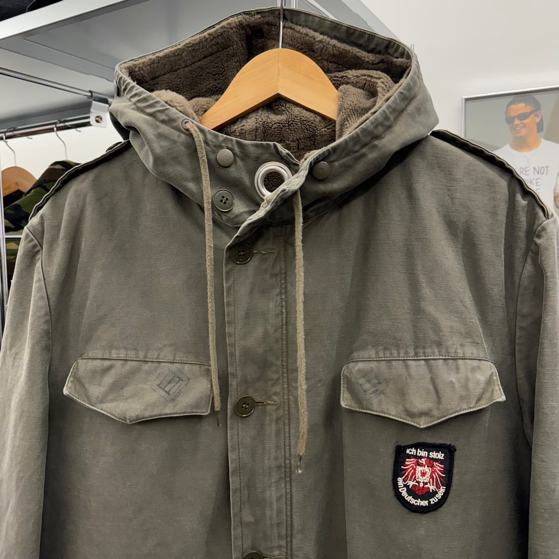 80s 빈티지 독일군 올리브 모즈 코트 (L)  상품이미지3