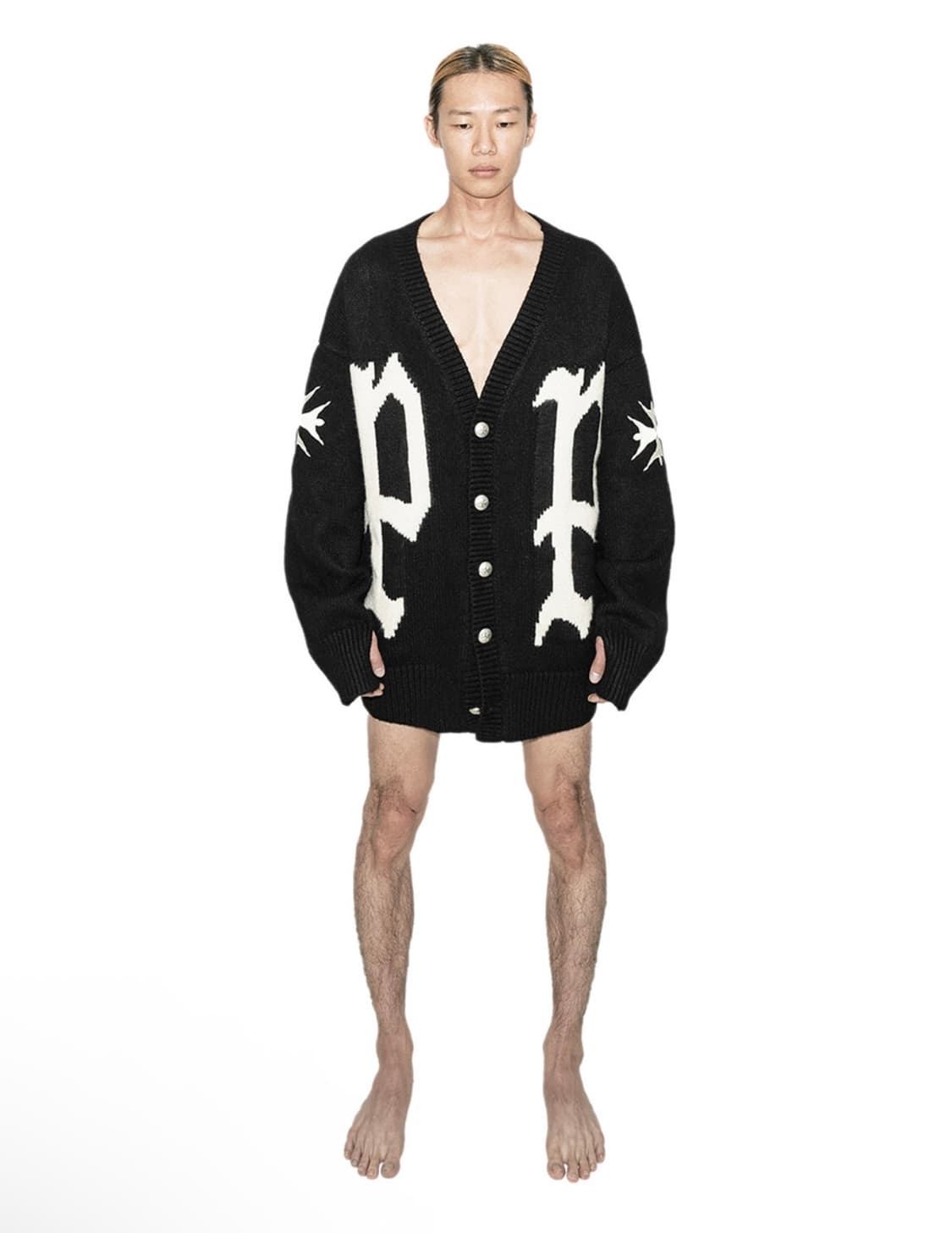 펀치드렁크파티즈 PP Embroid 가디건 블랙 상품이미지3