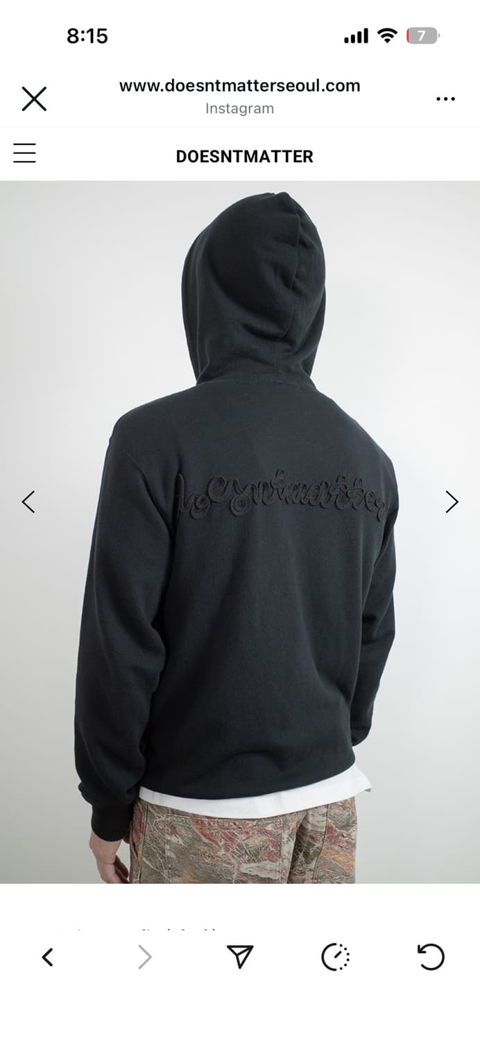 색상그레이로 교환또는 판매)더즌매러 Long String Hoodie 상품이미지3