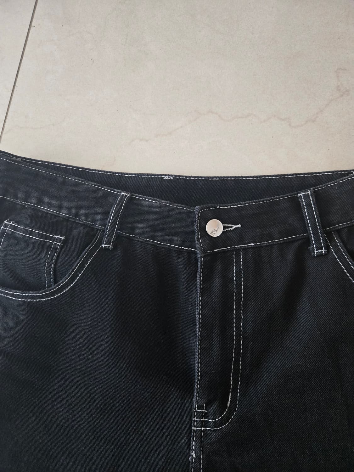 검정 와이드 스티치 블랙진 34사이즈 상품이미지2