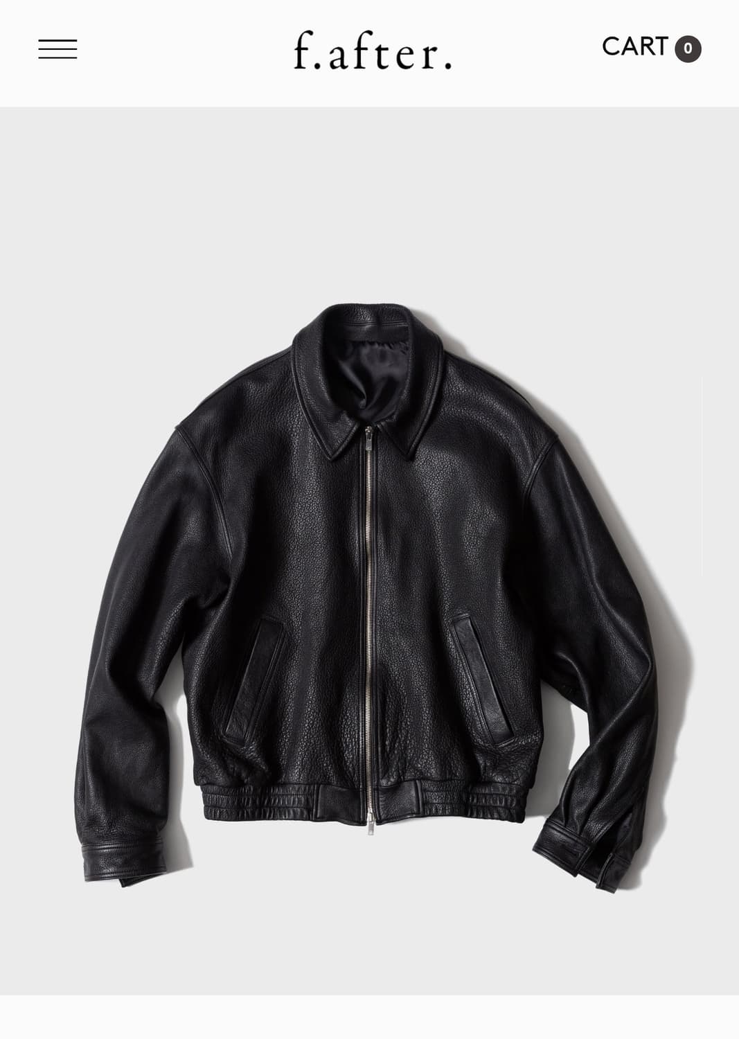 파프터(퍼스트플로어) 마일스 빈티지 레더자켓 48 새제품 판매 상품이미지1
